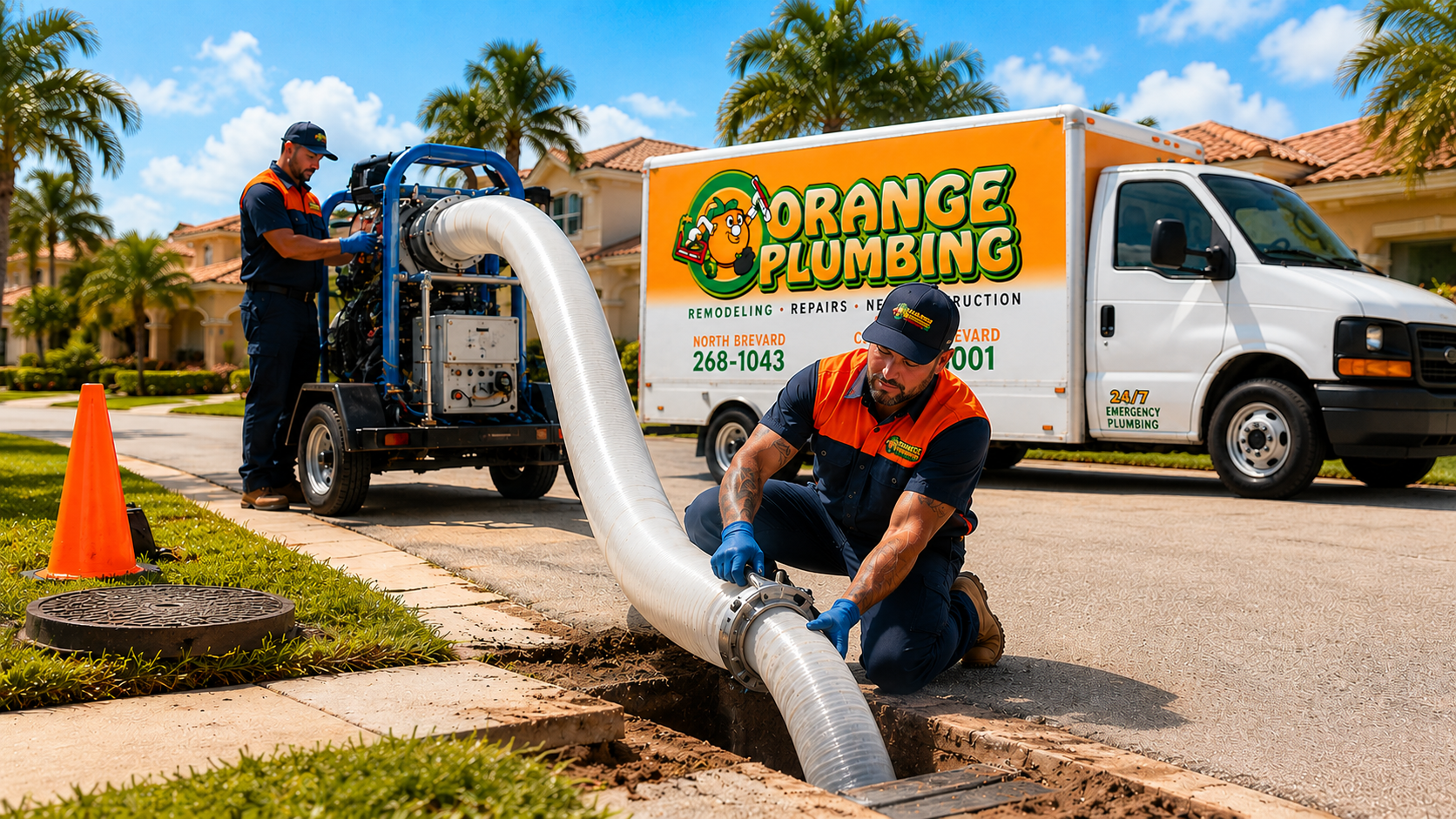 CIPP pipelining trenchless pipe repair in Brevard County