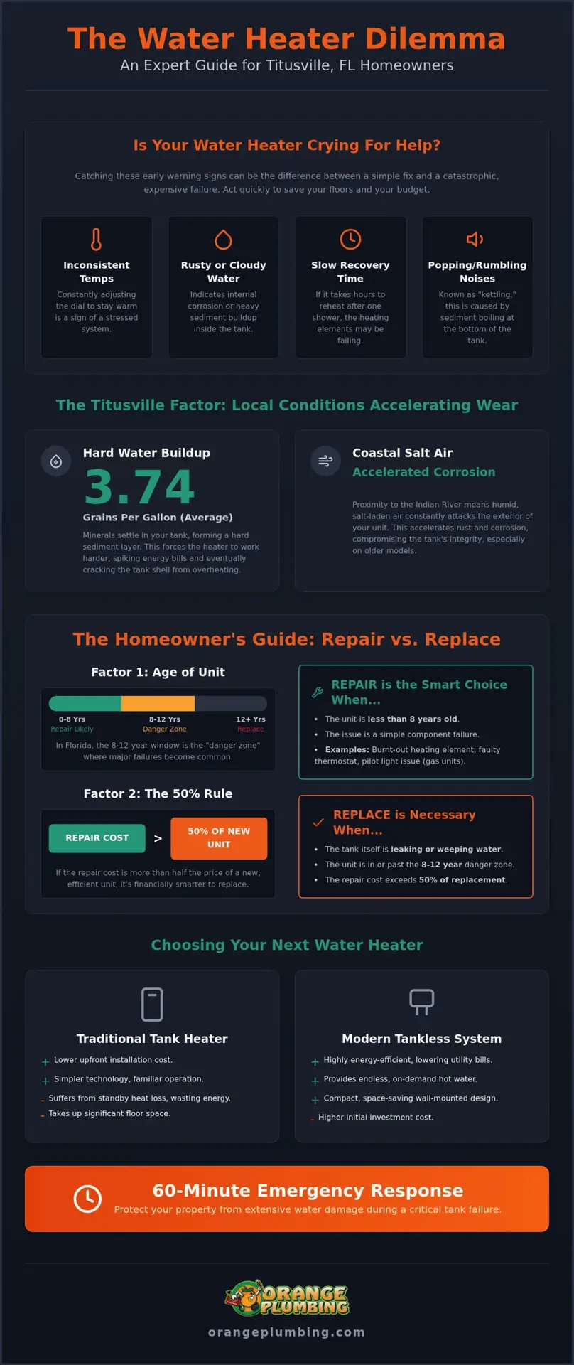 Water Heater Repair in Titusville, FL: The Complete Homeowner’s Buying & Repair Guide